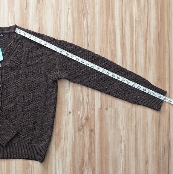 Fashion Q Brown Knit Cardigan - Picture 5 of 7